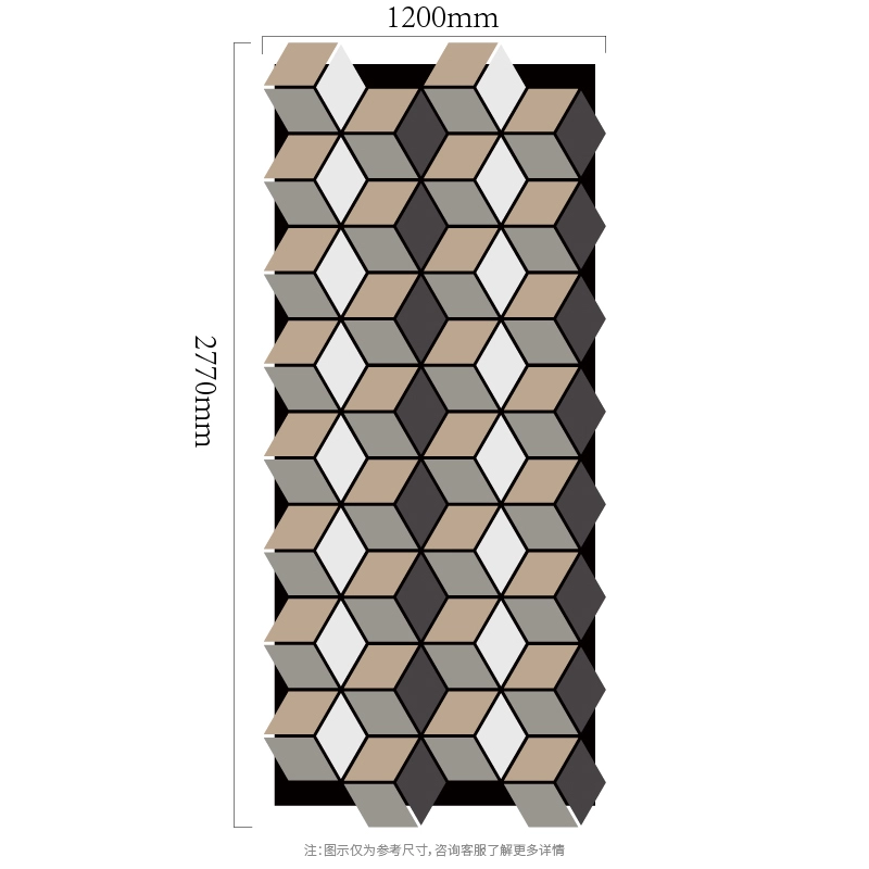 3D Cube Column Modulær MDF-on-PET akustisk vægpanel