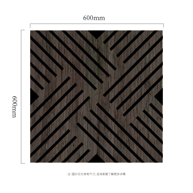 Crossline Diagonal MDF-on-PET akustisk vægpanel