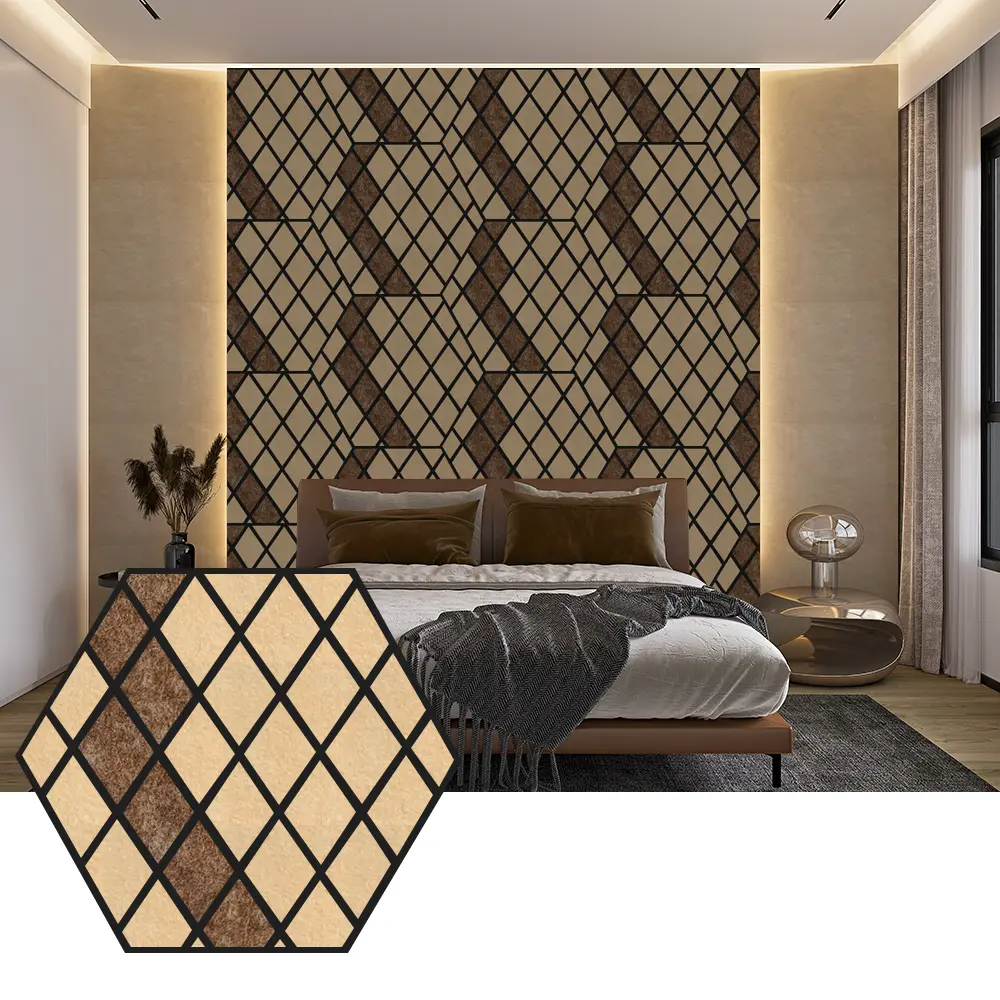 Hexagon PET akustikpaneler til moderne vægdesign