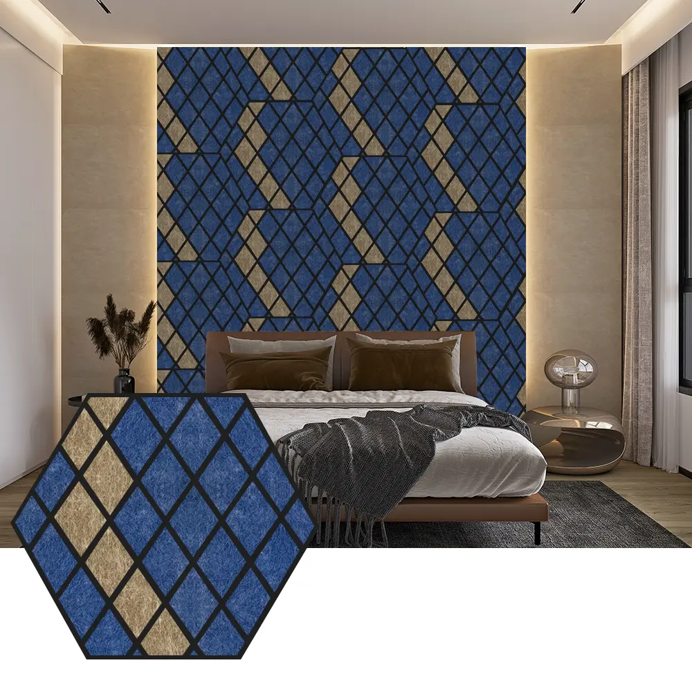 Hexagon PET akustikpaneler til moderne vægdesign