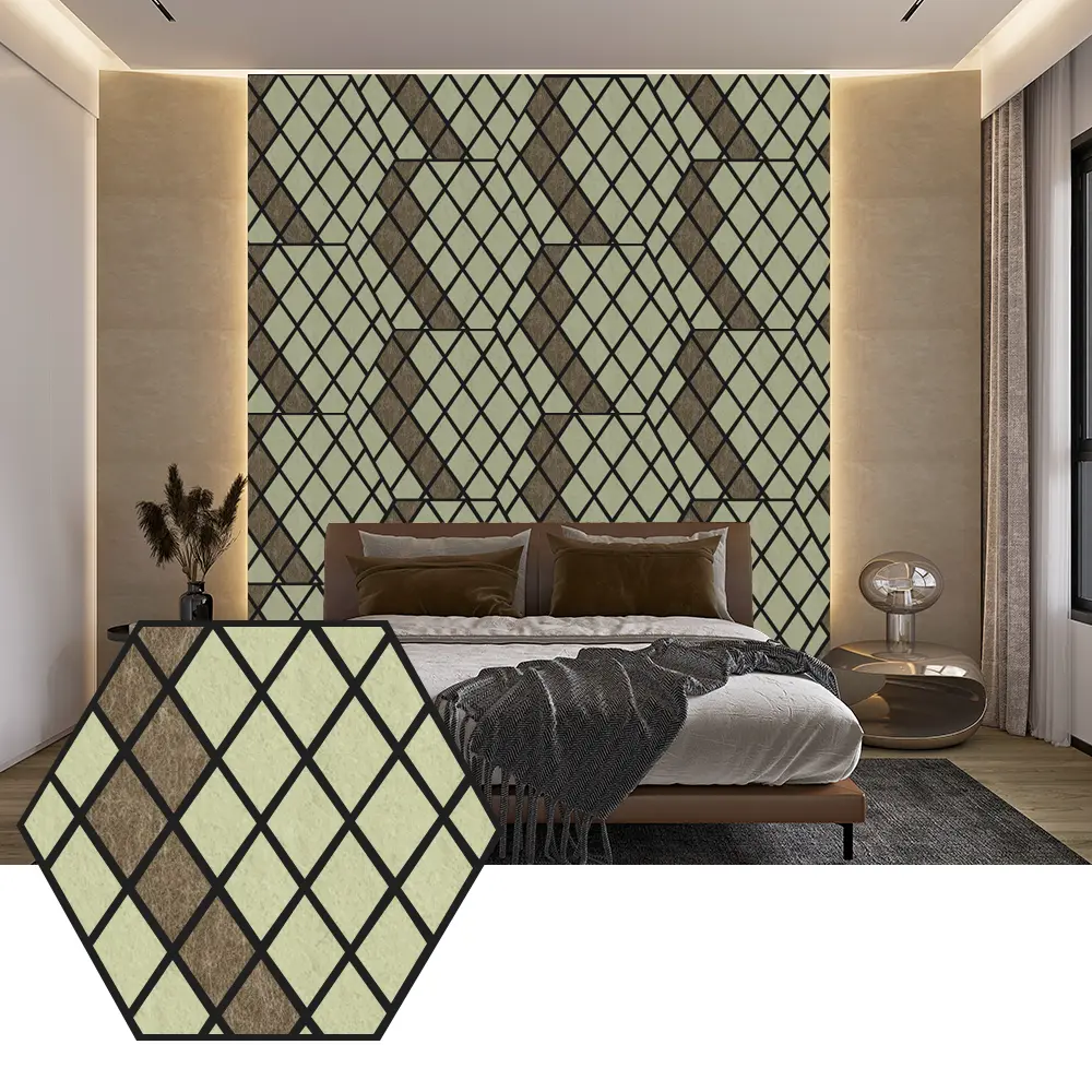 Hexagon PET akustikpaneler til moderne vægdesign
