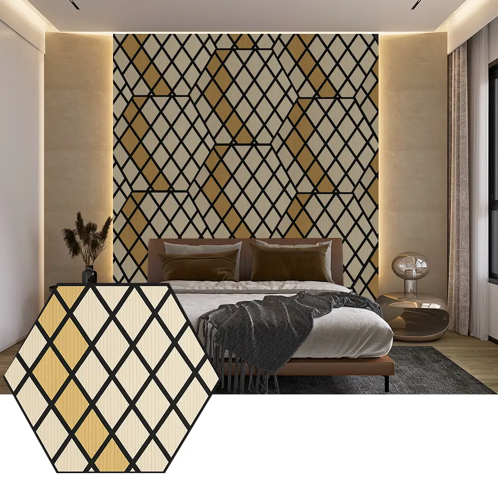 Hexagon PET akustikpaneler til moderne vægdesign